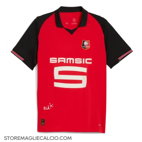 Stade Rennais Maglia Gara Casa Repliche 2025-26 Maniche Corte Stade Rennais Maglia Gara Casa Repliche 2025-26 Maniche Corte